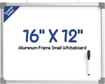 Dry Erase Board For Wall, Aluminum Frame 16" X 12", Double-sided Magnetic White. Fixed Price $18.60.