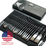 Artify 24 Pieces Professional Oil Paint Brush Set, Long Handle Hard Nylon Hair. Fixed Price $28.59.