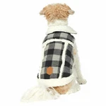 Vest Coat Hotel Doggy Size Large Melton Grey Buffalo Check Sherpa Anxiety. Fixed Price $14.95.