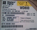 Hard Disk Drive Ide Western Digital WD800BB-00CAA1 156301488 80GB E101559. Fixed Price $191.11.