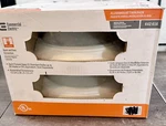 Commercial Electric 13 Flush Mount Twin Pack White Frosted Glass 442616. Fixed Price $35.70.