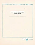 Operating Service Manual Relay Readback Card Model 69433A Hp Hewlett Packard. Fixed Price $16.99.