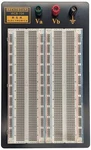 Solderless Clear Breadboard 1,660 Tie Points, 3 Binding Posts, Metal Backplate. Fixed Price $23.99.